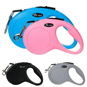 Automatische Flexi Hondenriem, Verstelbaar van Nylon, 3m en 5m, Geschikt voor Kleine en Middelgrote Honden