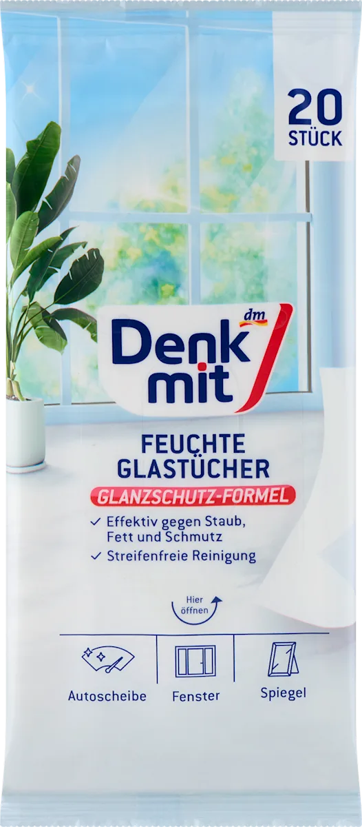Denkmit Vochtige Reinigingsdoekjes voor Glas 20 Stuks - Afbeelding 2